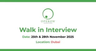 Operon Middle East Walk in Interview in Dubai, UAE | Latest Job vacancies and careers in Operon Middle East