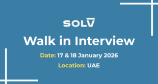 SOLV Group Walk in Interview in UAE | Walk in Interviews in Dubai, Abu Dhabi