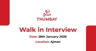 Thumbay Group Walk in Interview in Ajman | Thumbay Group Jobs and Careers