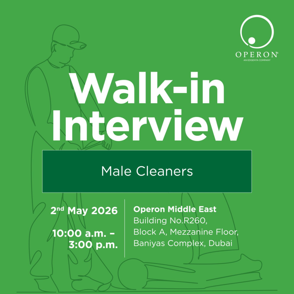 Operon Middle East Walk in Interview in Dubai, UAE | Latest Job vacancies and careers in Operon Middle East