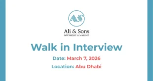 Ali & Sons Walk in Interview in Abu Dhabi, UAE | Walk in Interview in UAE