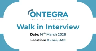 Ontegra Facilities Management Walk in Interview in Dubai | Latest Ontegra Facilities Management Careers and Jobs in Dubai, UAE