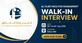 Al Fajer Facilities Management Walk in Interview in Dubai | Al Fajer Facilities Management LLC Jobs and Careers in Dubai, UAE