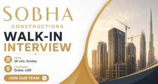 Sobha Construction Walk in Interview in Dubai, Abu Dhabi, Sharjah, RAK | Construction Jobs and Careers in UAE