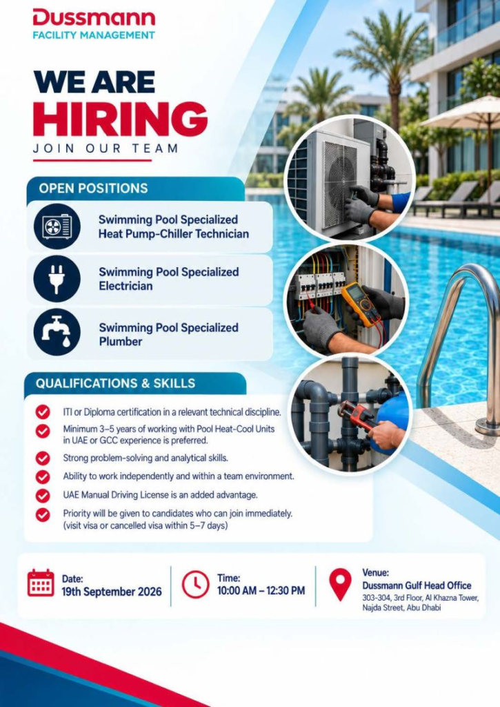 Dussmann Gulf Walk in Interview in Dubai & Abu Dhabi